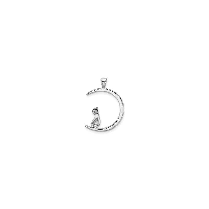 Kitty Over the Moon Pendant (Silver) back - Popular Jewelry - New York