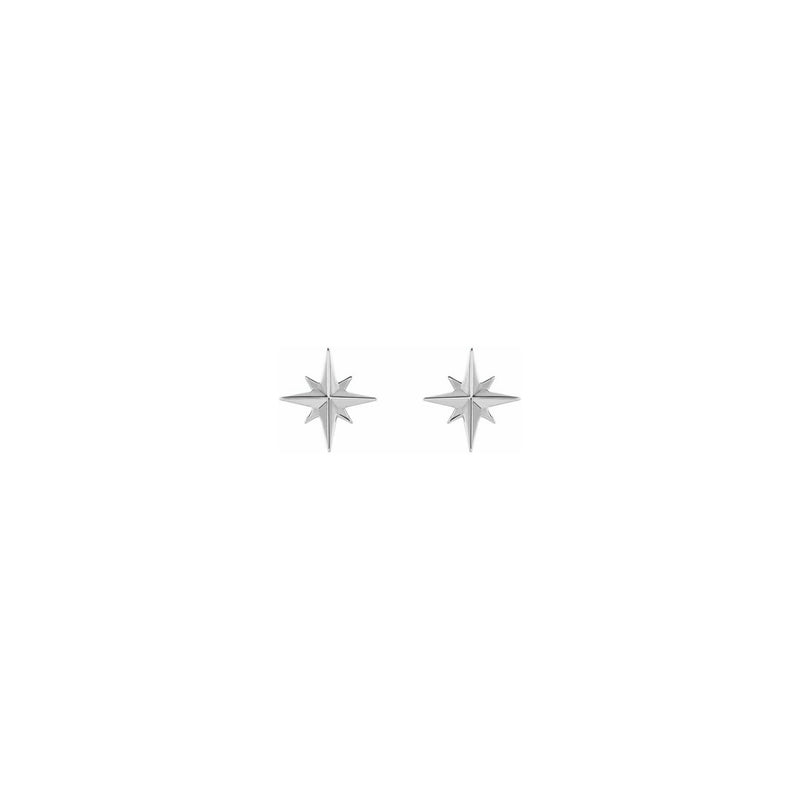 North Star Stud Earrings (Silver) front - Popular Jewelry - New York