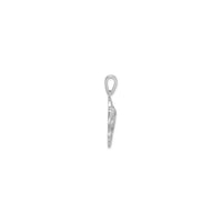 Pingente de colibri com incrustações de opala (prata) lado - Popular Jewelry - New York