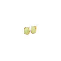 ওভাল সবুজ জাদাইট স্টাড কানের দুল (সিলভার) পাশ - Popular Jewelry - নিউ ইয়র্ক