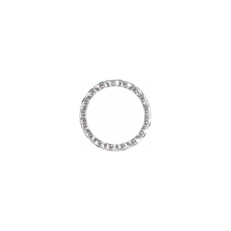Rainbow Eternity Bezel Ring (14K) setting - Popular Jewelry - New York