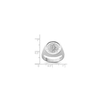 Saint Christopher Signet Ring (Silver) scale - Popular Jewelry - New York