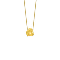 Smiling Buddha Necklace yellow (Silver) front - Popular Jewelry - New York