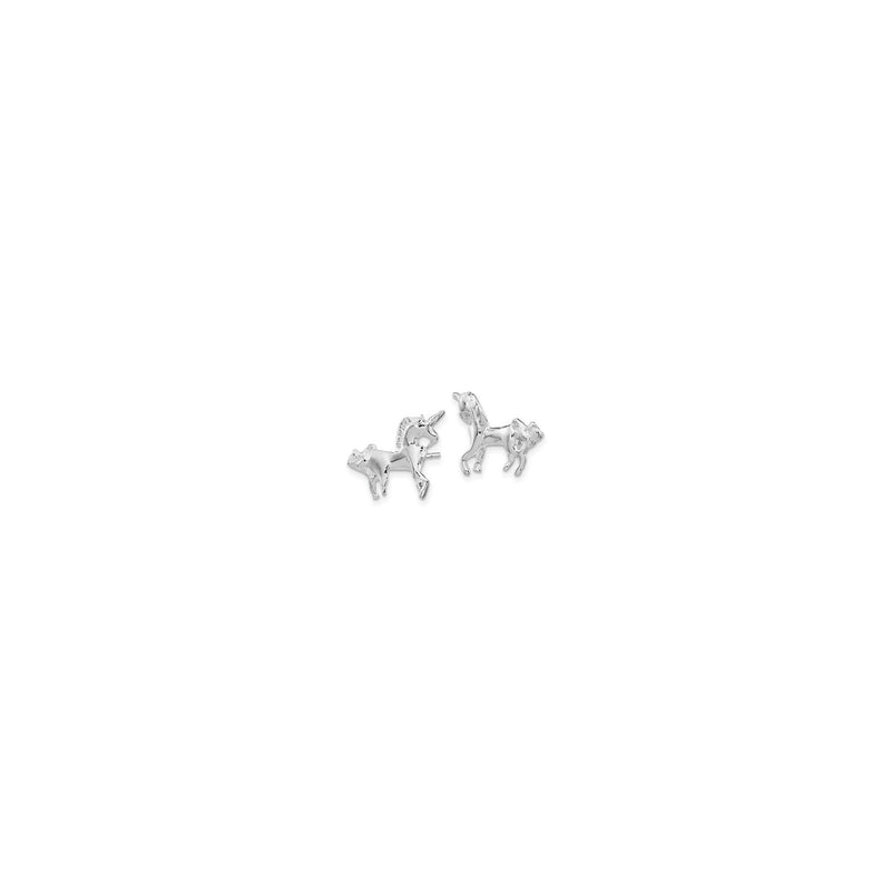 Unicorn Stud Earrings (Silver) side - Popular Jewelry - New York