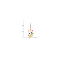 White Fancy Nature Easter Egg Charm (Silver) scale - Popular Jewelry - Niu Yoki