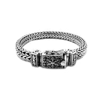Srebrna bransoletka z plecionej siatki w stylu vintage North Star (srebrna) Popular Jewelry I Love New York