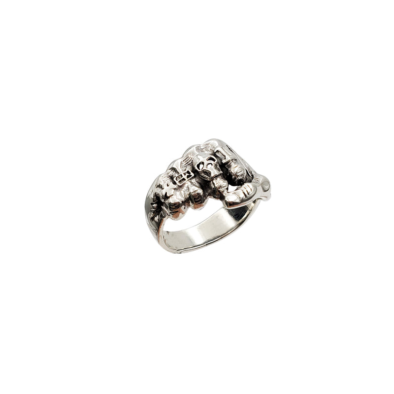 Gothic Skull Fist Ring (Silver)