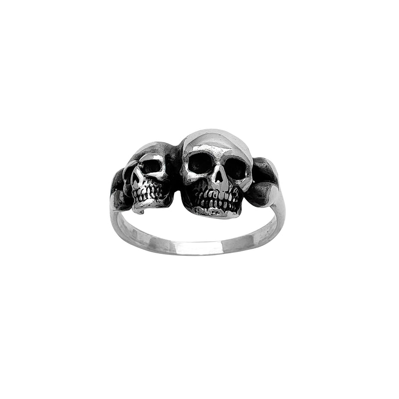 Skulls & Bones Ring (Silver) Popular Jewelry New York