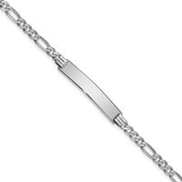 Solid ID Figaro Bracelet (Silver)