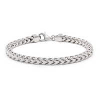 [Solid] Silver Franco Bracelet (Silver)