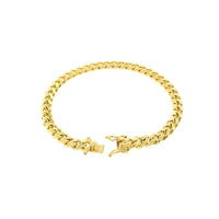 צמיד קובני מוצק מיאמי (14K) Popular Jewelry ניו יורק