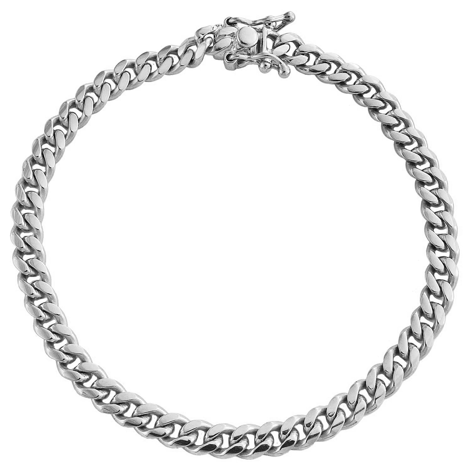 thumbnail image 2 of Real 925 Sterling Silver Miami Cuban Link Bracelet – 8 Inch X 6mm For Men 2 of 4