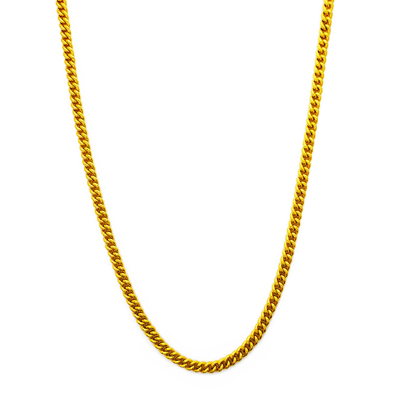 Solid Miami Cuban Chain (24K) Popular Jewelry New York