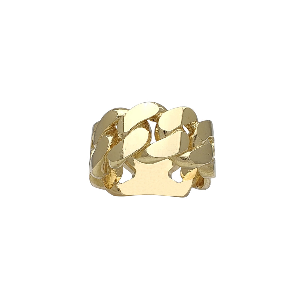 Solid Miami Cuban Ring (14K) Popular Jewelry New York