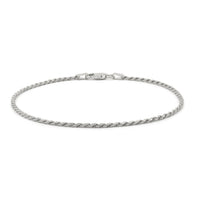 White Gold Solid Rope Bracelet/Anklet (14K)