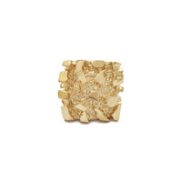 Solid Square Nugget Ring (14K) Popular Jewelry New York