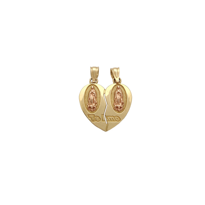 Splittable Virgin Mary Heart Pendant (14K) Popular Jewelry New Yok