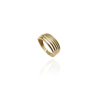 High-Polished Split Folds Ring (14K)