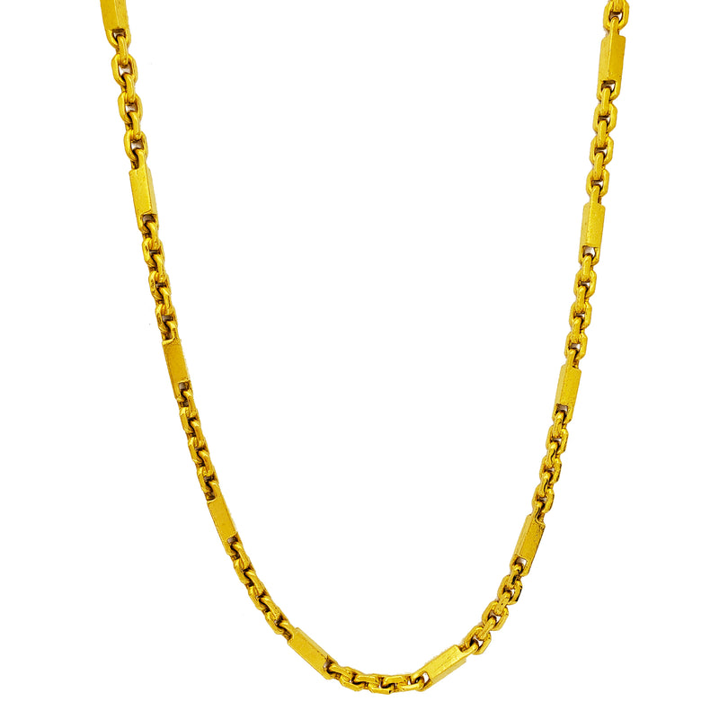 Square Barrel Cable Chain (24K) Popular Jewelry New York