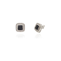 Square CZ Stud Earring (Silver) Popular Jewelry New York