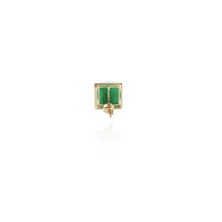 Square Jade eyrnalokkar (14K) New York Popular Jewelry
