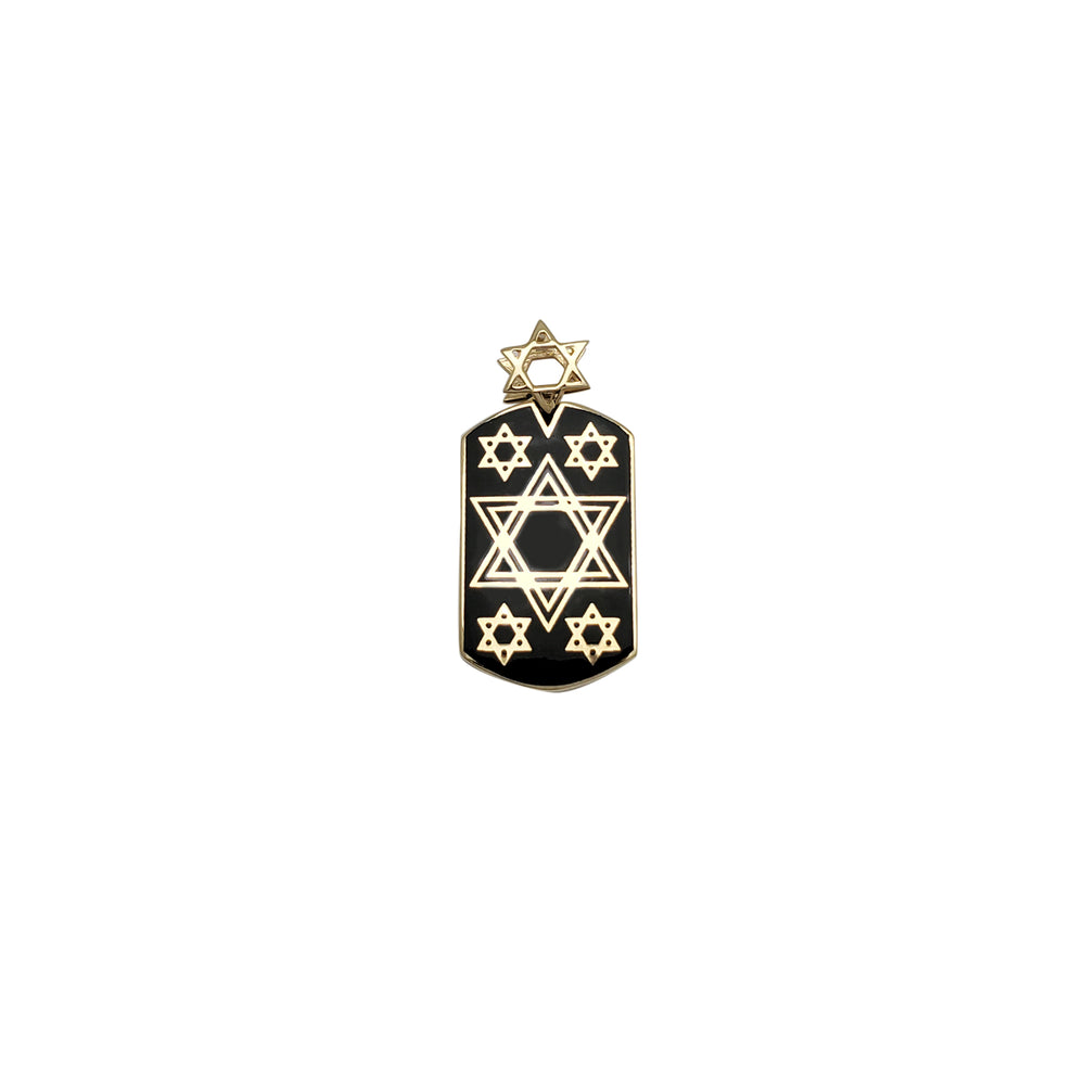Star of David Dog Tag Pendant (14K)