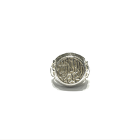 Allah Crescent and Star Signet Ring (Silver) front - Popular Jewelry - New York