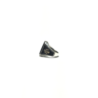Black Onyx Double Eagle Ring (Sëlwer) Säit - Popular Jewelry - New York