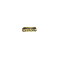 Multi-Color CZ Eternity Band (Silver) yellow front 2 - Popular Jewelry - New York