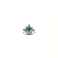 Opal Turtle Ring (Silver) front - Popular Jewelry - New York