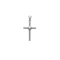 Stone-Set Cross Pendant (Silver) Popular Jewelry New York