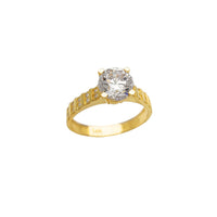 Anello di fidanzamento con pietra incastonata (14K) Popular Jewelry New York