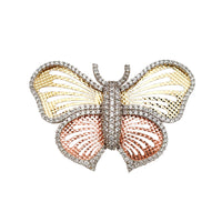 Stone-Set Faceted Cut Butterfly Pendant (14K) Popular Jewelry New York