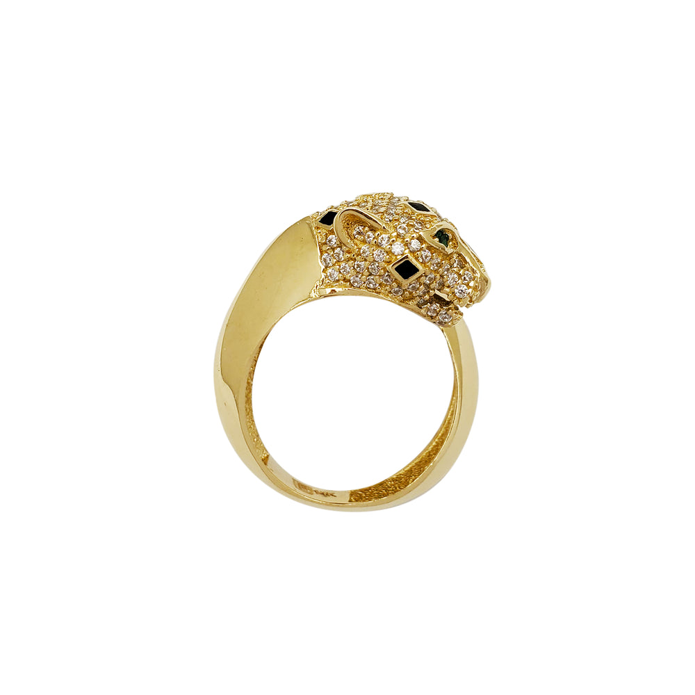 Stone-Set Leopard Ring (14K) Popular Jewelry New York