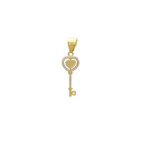寶石鑲嵌愛心鑰匙吊墜 (14K) Popular Jewelry 紐約