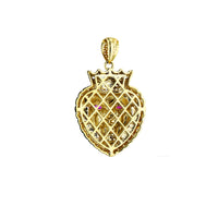 Crimson-Eyed Icy Lion Monarch Pendant (14K)