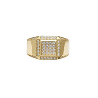 Stone-Set Signet Men's Ring (14K) Popular Jewelry New York