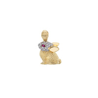 Stone-Set Two-Tone Rabbit Pendant (14K) Popular Jewelry New York