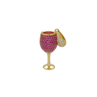 Pave Wine Cup Pendant (14K) Popular Jewelry New York