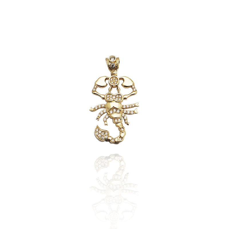 Striped Scorpion CZ Pendant (14K) New York Popular Jewelry