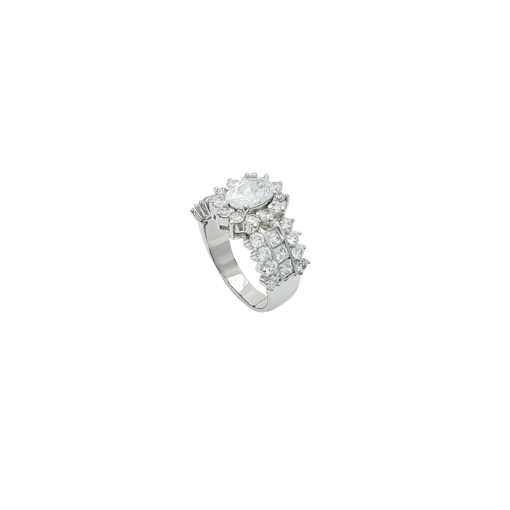 Sun CZ Ring (Silver)