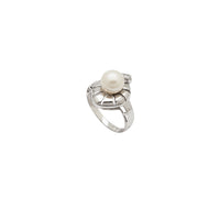 Swirl Pearl CZ Ring (14K)