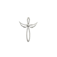 Sword Wing Cross CZ Pendant (Silver)