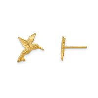 Textured Hummingbird Stud Earrings (14K)
