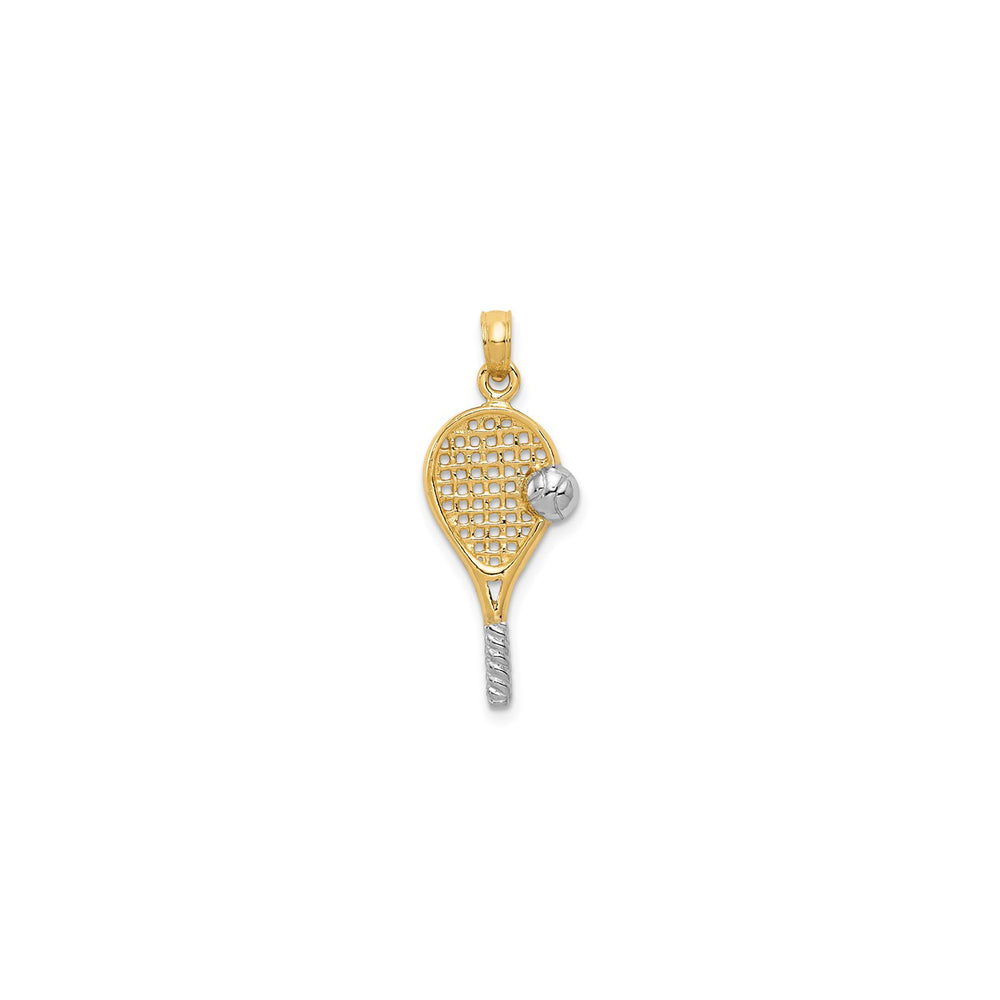 Tennis Racquet and Ball Pendant (14K)