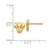 Glossy Elephant Stud Earrings (14K)