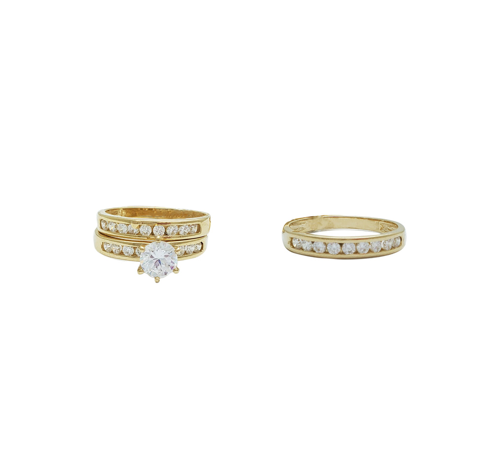 Three-Piece Set Engagement Rings (14K)