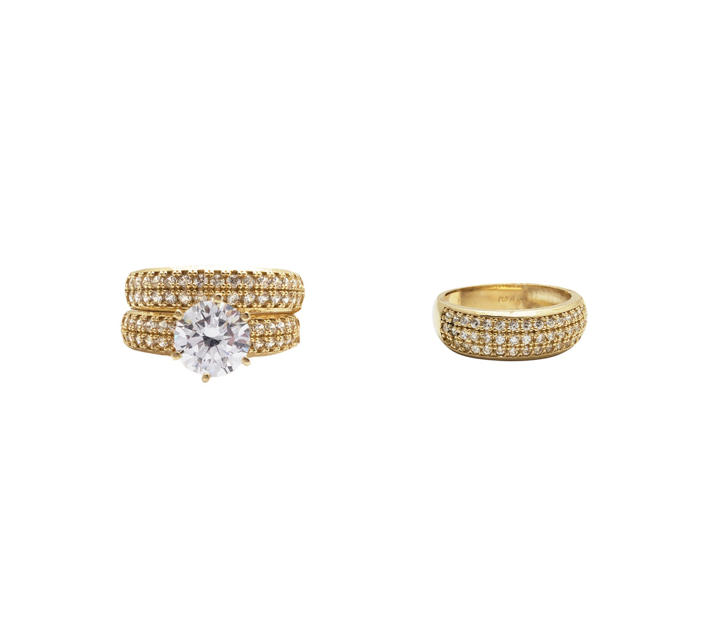 Three-Piece Set Engagement Rings (14K)