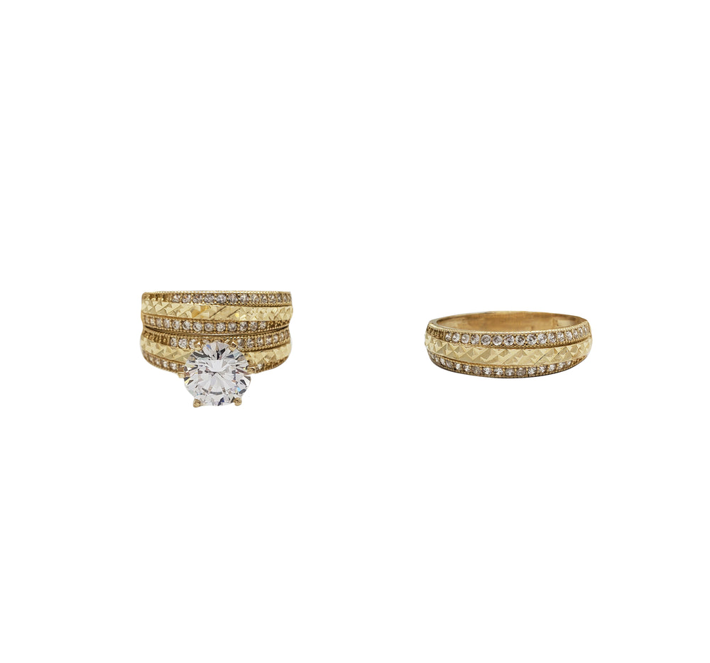 Three-Piece Set Engagement Rings (14K)