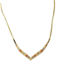Tricolor Xylophone Fancy Necklace (14K)